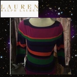 New! Bold Colors Striped Ralph Lauren Top! 🌟